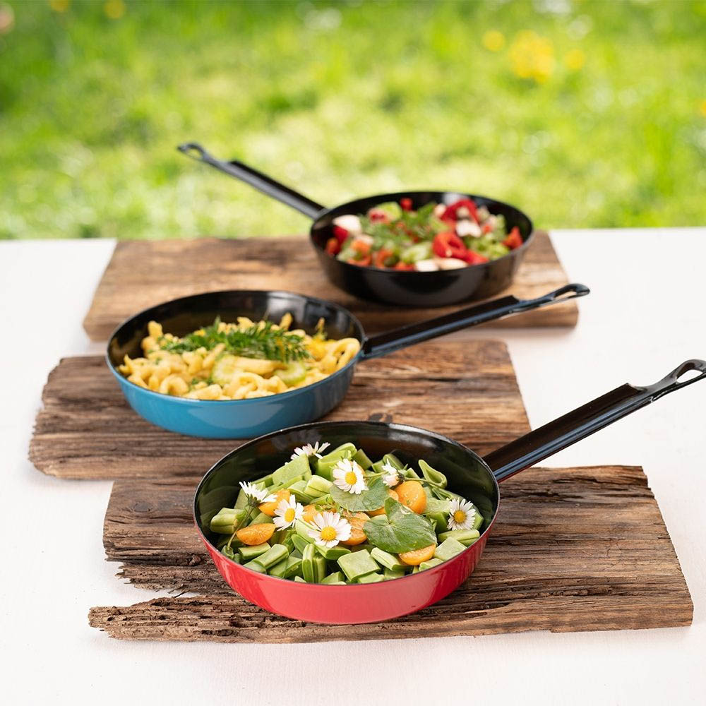 Chảo Riess Classic 0447-020 16cm Red Tay Cầm Sắt Có Móc Treo