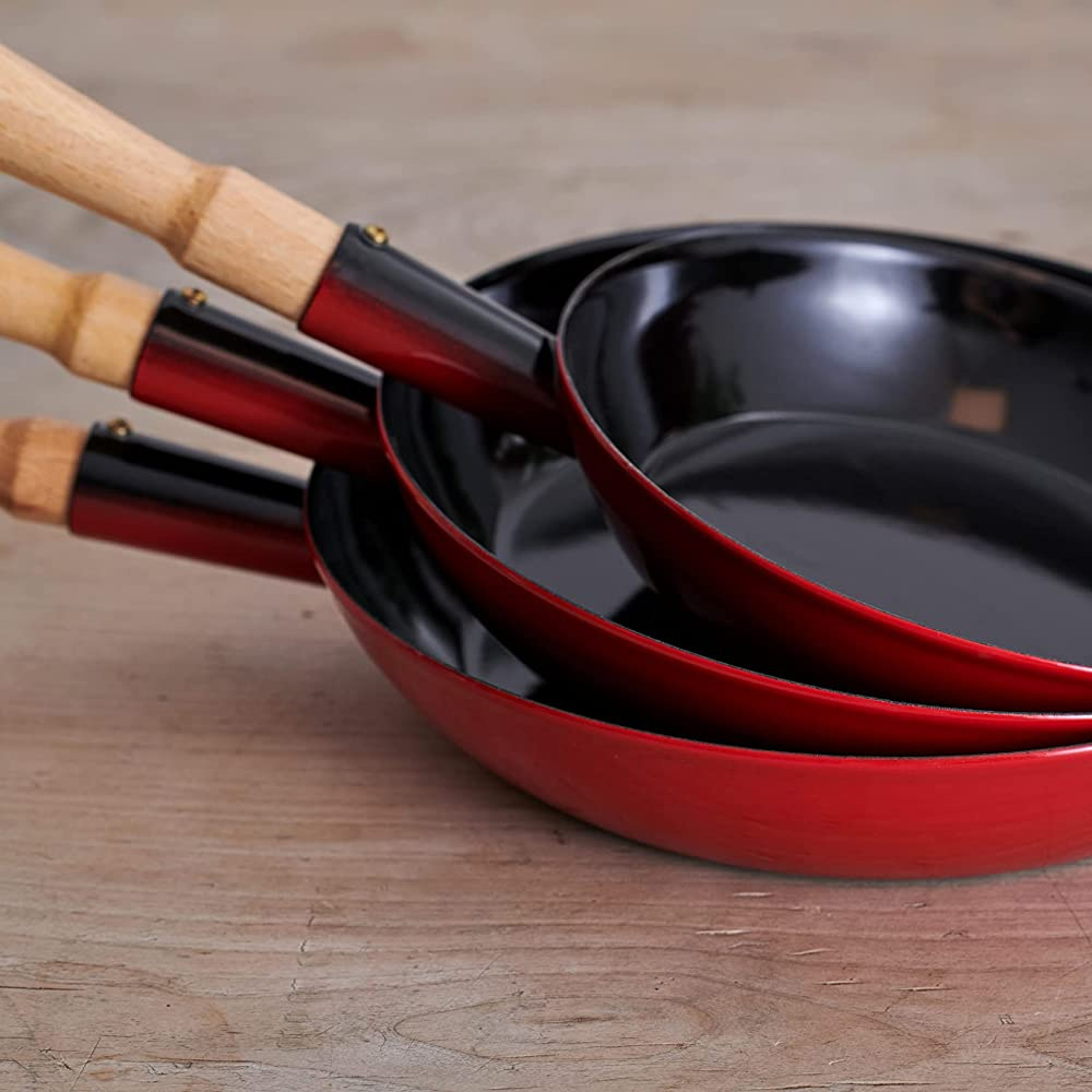 Chảo Riess Classic 0563-019 20cm Red Tay Cầm Gỗ