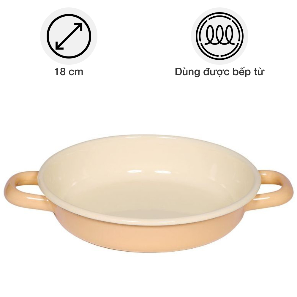 Chảo tráng men Riess 0293-006 Classic Pastel Yellow